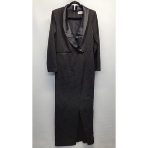 Eliza J Black Long Sleeve Dress tuxedo dress 14 gown